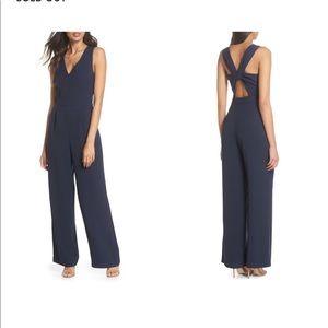 Eliza J Cutout Twistback Navy Jumpsuit 12